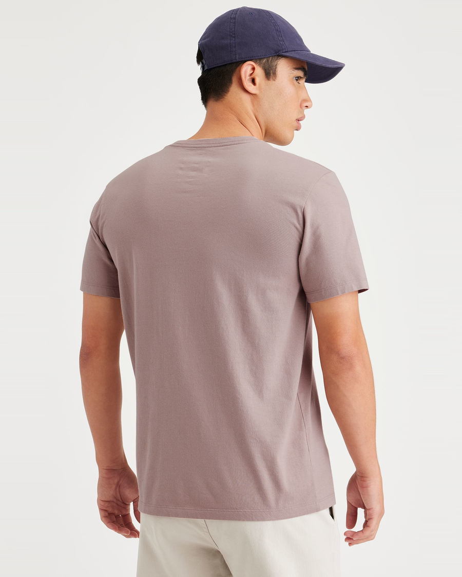 Back view of model wearing Fawn Crewneck Tee, Slim Fit.