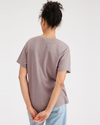 Back view of model wearing Fawn Deep V-Neck Tee, Relaxed Fit.