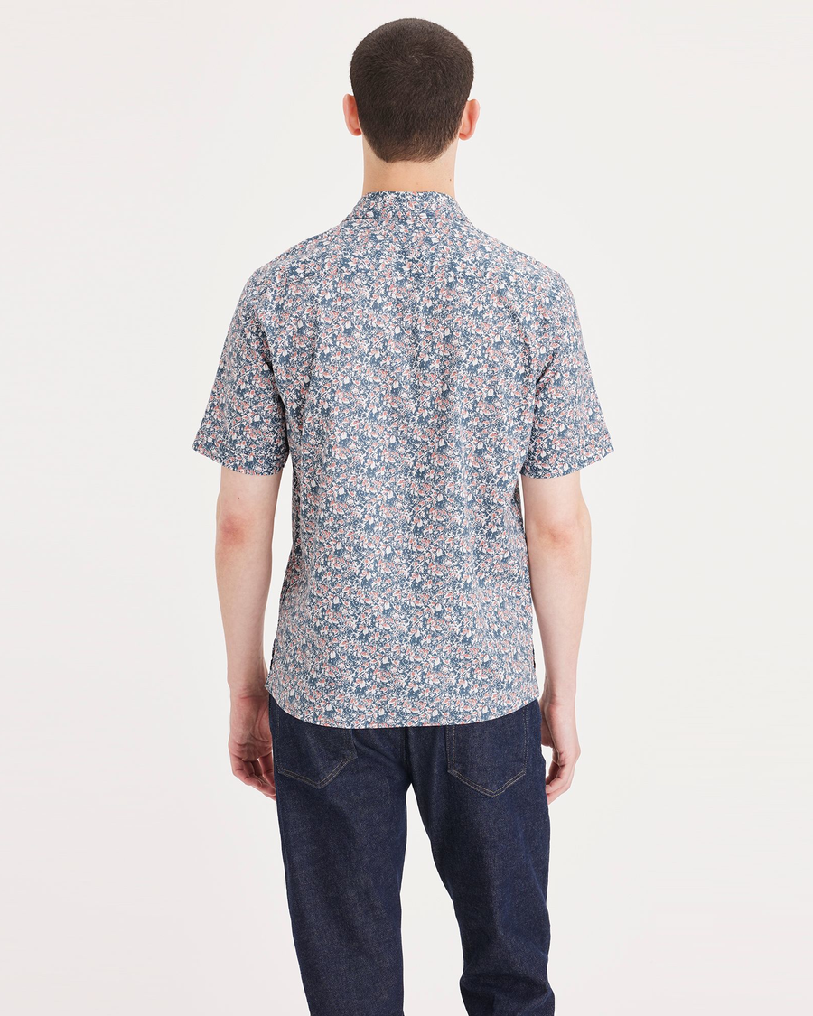 Back view of model wearing Festival Camp Collar Shirt, Regular Fit.