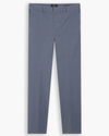View of model wearing Folkstone Grey Mid-Rise Collins Trouser with Sculpt, Slim FIt.