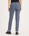 Back view of model wearing Folkstone Grey Mid-Rise Collins Trouser with Sculpt, Slim FIt.