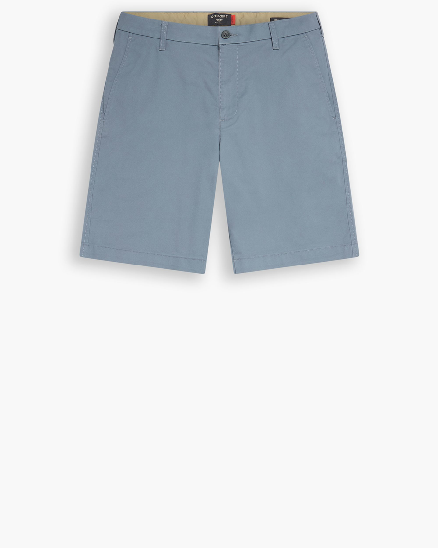 View of model wearing Folkstone Grey Ultimate 9.5" Shorts.