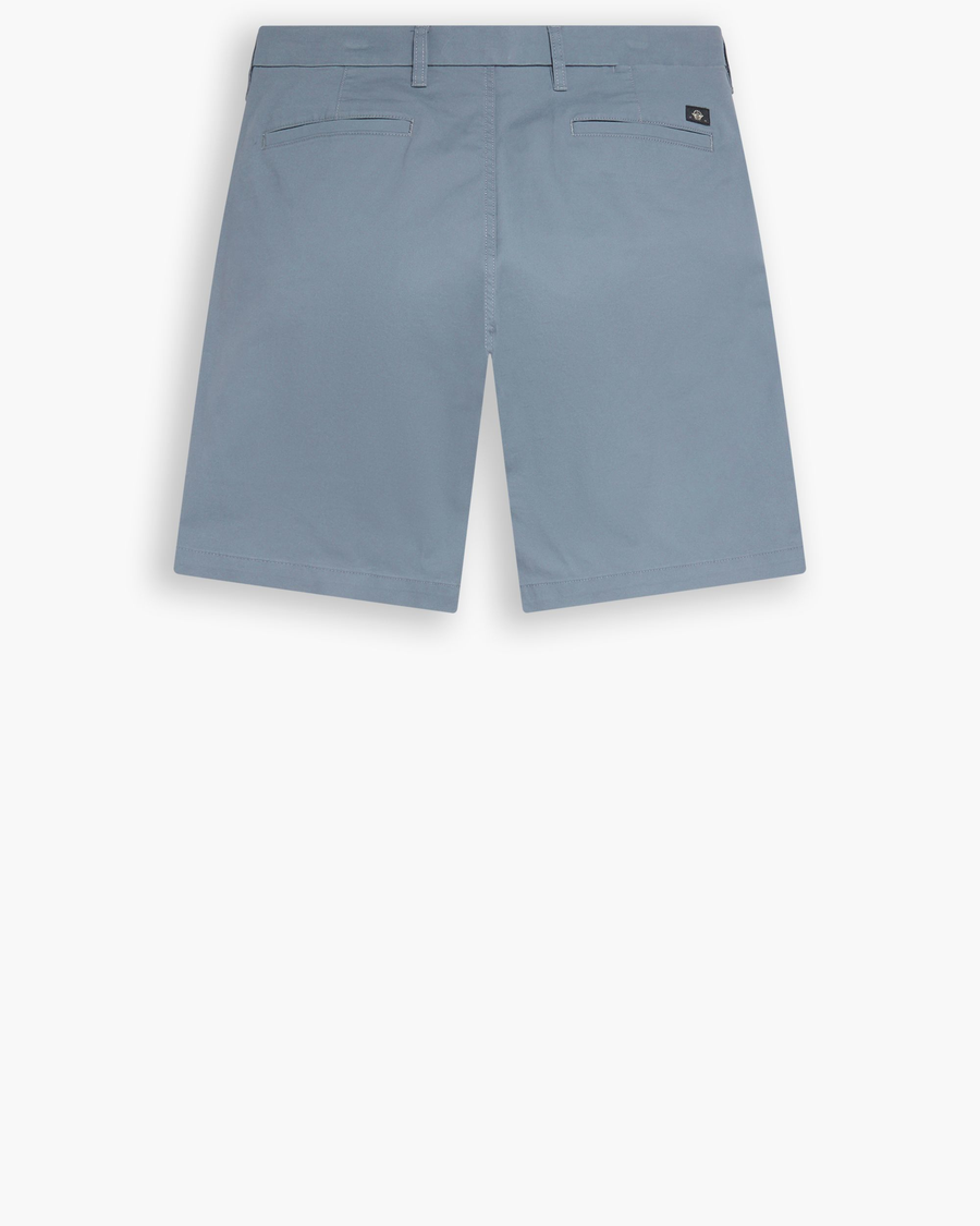 View of model wearing Folkstone Grey Ultimate 9.5" Shorts.