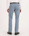 Back view of model wearing Folkstone Grey Workday Khakis, Slim Fit.