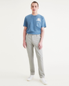 Front view of model wearing Forest Fog Original Chinos, Slim Fit.