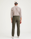 Back view of model wearing Forest Night Comfort Knit Chinos, Straight Fit.