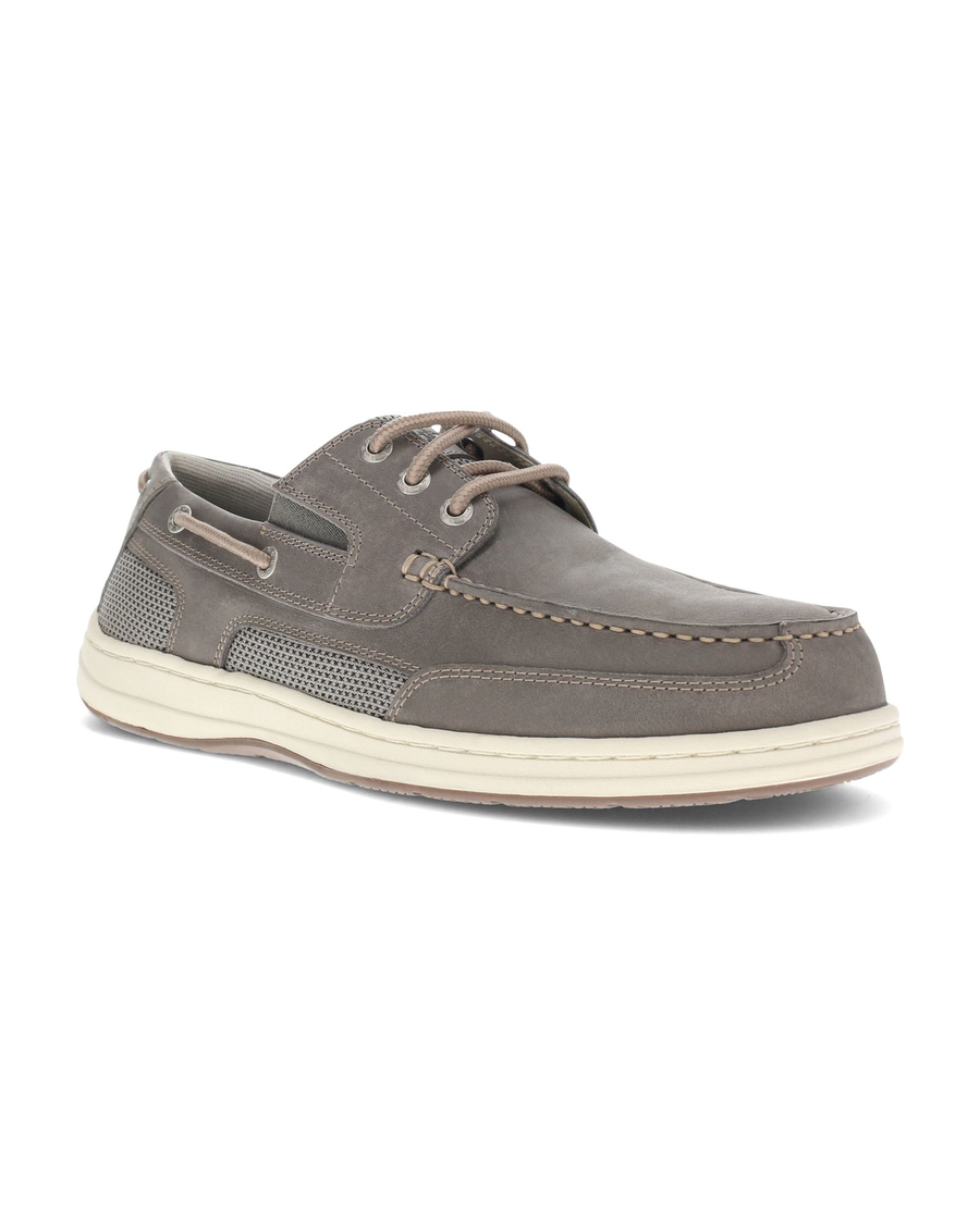 Front view of  Grey Beacon Boat Shoes.