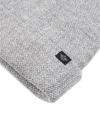 View of  Grey Two tone Beanie with Sherpa Lining.