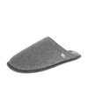 Front view of  Grey Wool Scuff Slippers.