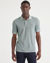 Front view of model wearing Harbor Grey Original Polo, Slim Fit.
