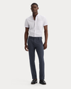 View of model wearing Harris India Ink Workday Khakis, Slim Fit.