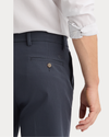View of model wearing Harris India Ink Workday Khakis, Straight Fit.