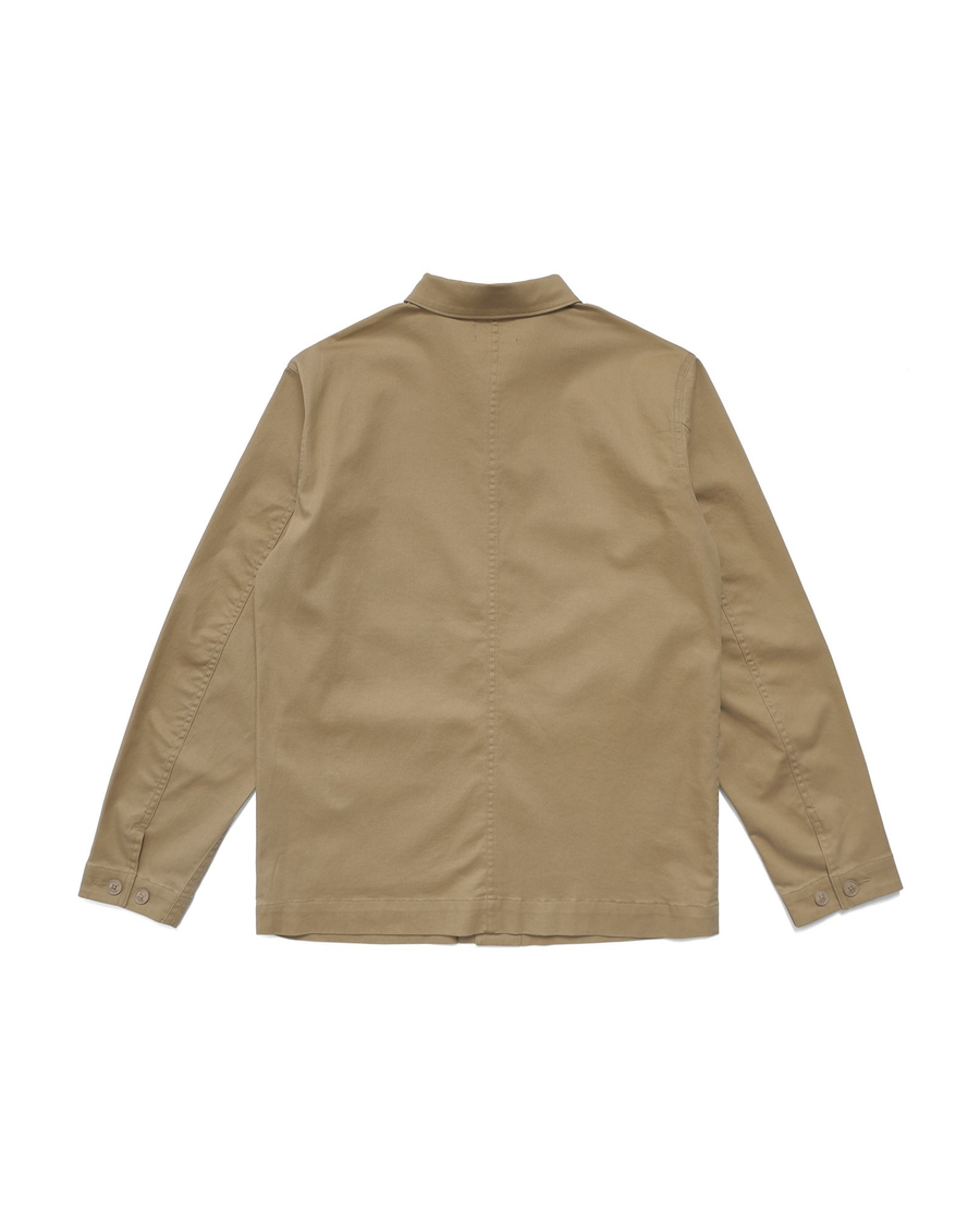 Back view of model wearing Harvest Gold Dockers® x Malbon Chore Coat, Regular Fit.