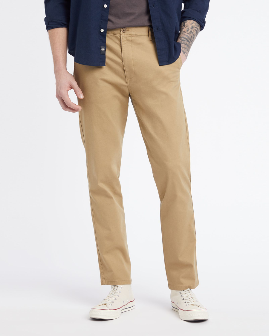Front view of model wearing Harvest Gold Original Chinos, Slim Fit.