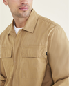 View of model wearing Harvest Gold Utility Shirt, Relaxed Fit.