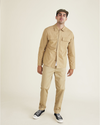 View of model wearing Harvest Gold Utility Shirt, Relaxed Fit.