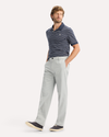 View of model wearing High-Rise Signature Iron Free Khakis, Classic Fit with Stain Defender®.