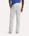 View of model wearing High-Rise Signature Iron Free Khakis, Straight Fit with Stain Defender®.