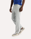 View of model wearing High-Rise Signature Iron Free Khakis, Straight Fit with Stain Defender®.