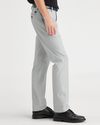 Side view of model wearing High Rise Workday Khakis, Slim Fit.