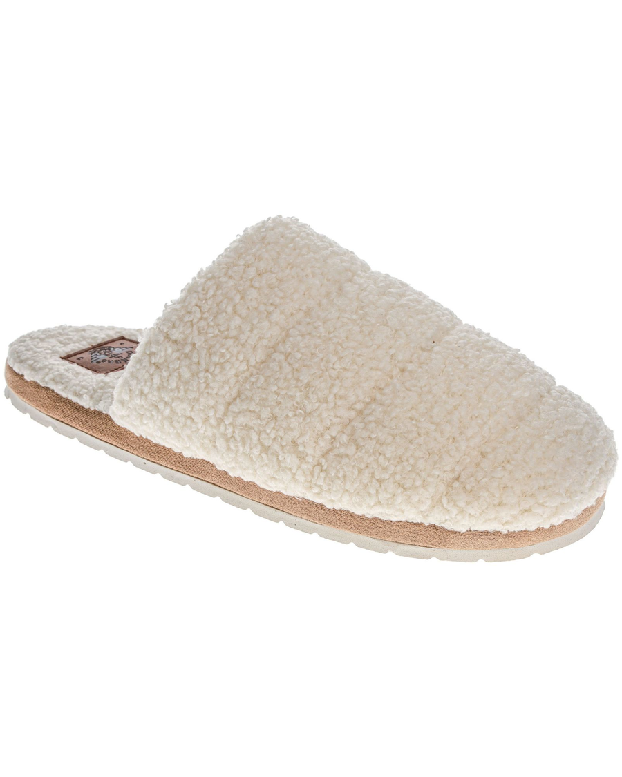 Front view of  Ivory Quilted Micro-Sherpa Scruff Slip-On.