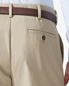 View of model wearing Khaki Comfort Khakis, Relaxed Fit.