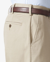 View of model wearing Khaki Comfort Khakis, Relaxed Fit.