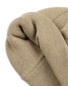 View of  Khaki Double Knit Recycled Fisherman Beanie.