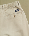 View of model wearing Khaki Double Pleated Khaki Pants - 32 x 28.