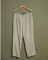 Front view of model wearing Khaki Double Pleated Khaki Pants - 32 x 28.