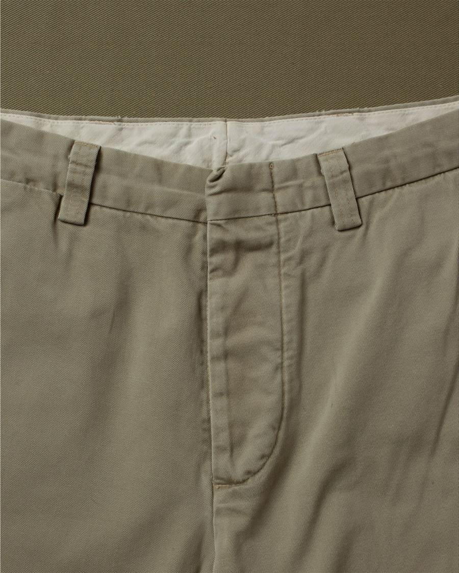 View of model wearing Khaki K1 Flat Front Pants, Relaxed Fit - 30x31.