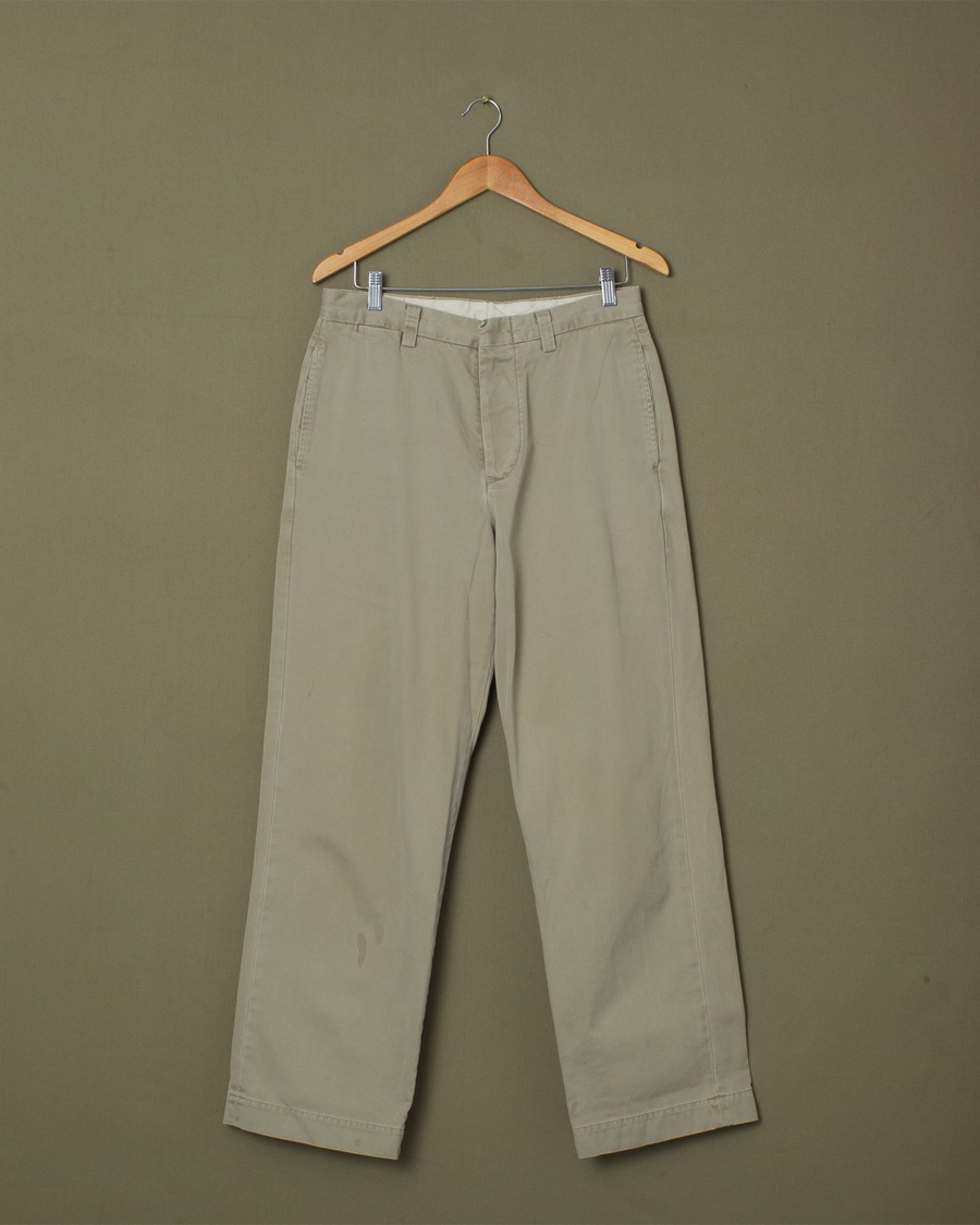 Front view of model wearing Khaki K1 Flat Front Pants, Relaxed Fit - 30x31.