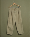 Front view of model wearing Khaki Made in USA, Double Pleated Khaki Pants - 32 x 28.