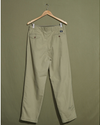 Back view of model wearing Khaki Made in USA, Double Pleated Khaki Pants - 32 x 30.