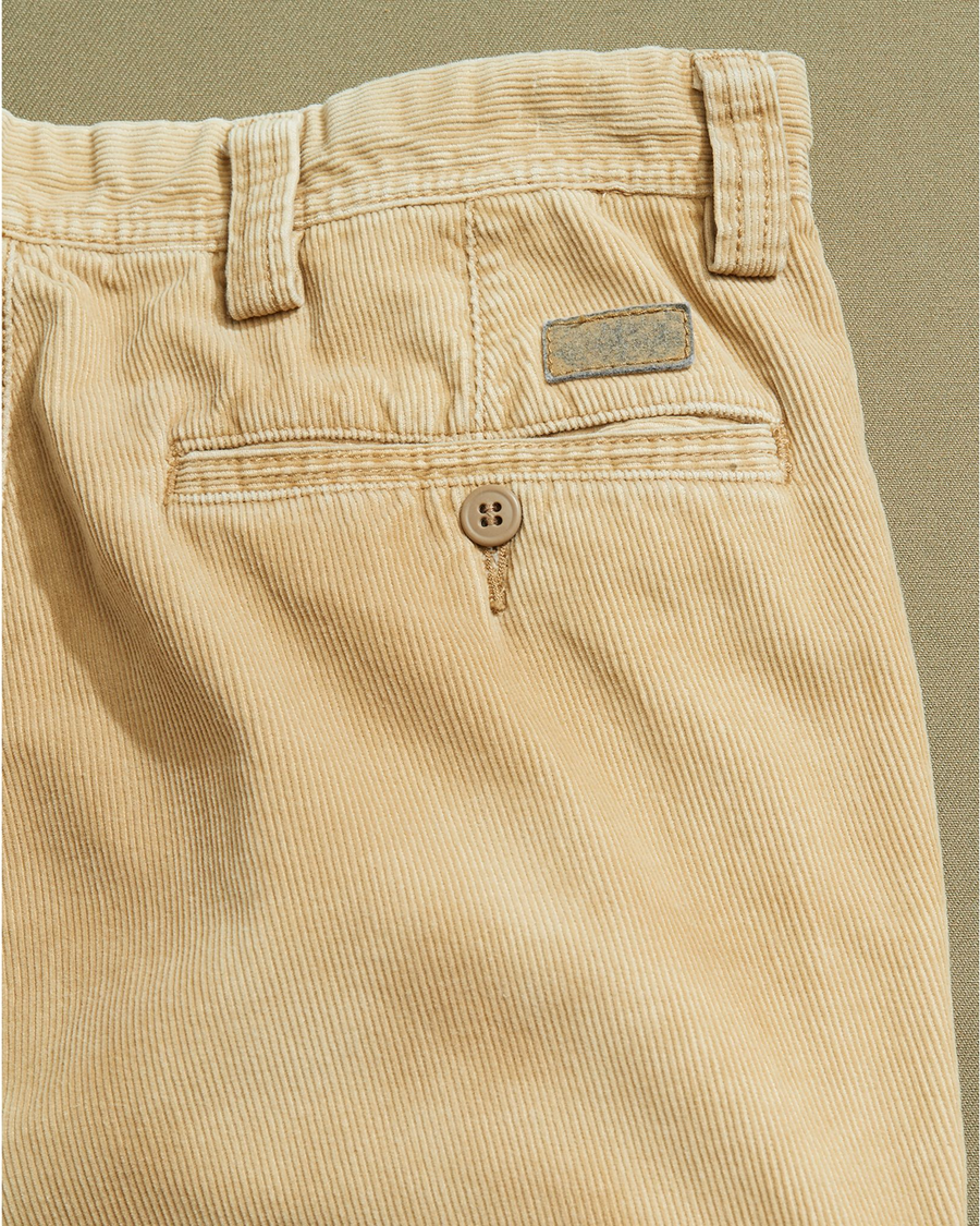 View of model wearing Khaki Microcord Cargo Pants - 34 x 29.