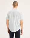 Back view of model wearing Kittridge Signature Stain Defender Shirt, Classic Fit.