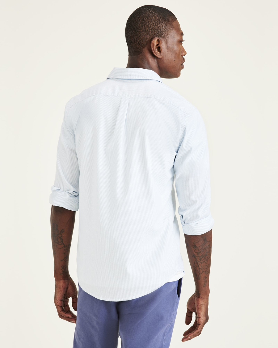 Back view of model wearing La Joya Blue Bell Original Button Up, Slim Fit.