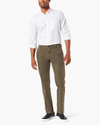 Front view of model wearing Leather Ultimate Chinos, Straight Fit.