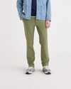 Front view of model wearing Loden Green California Khakis, Slim Fit.