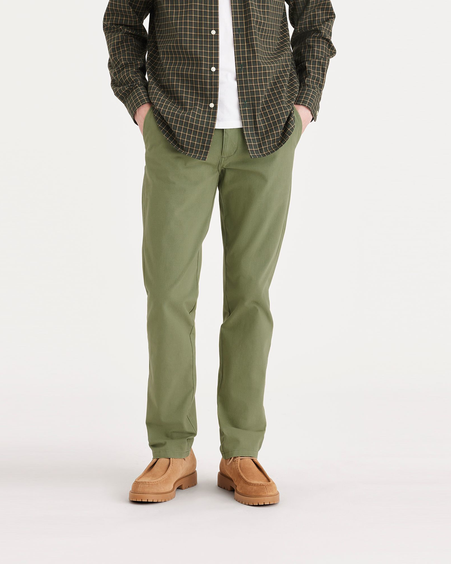 Front view of model wearing Loden Green Ultimate Chino, Slim Fit.