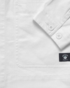 View of model wearing Lucent White Dockers® x Malbon Chore Coat, Regular Fit.
