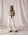 View of model wearing Lucent White Dockers® x Transnomadica Rigger Pant, Relaxed Fit.