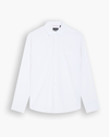 View of model wearing Lucent White Go Shirt, Regular Fit.