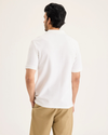 Back view of model wearing Lucent White Original Polo, Slim Fit.