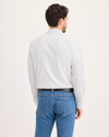 View of model wearing Lucent White Ultimate Shirt, Regular Fit.