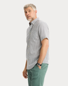 View of model wearing Margate Signature Stain Defender Shirt, Classic Fit.