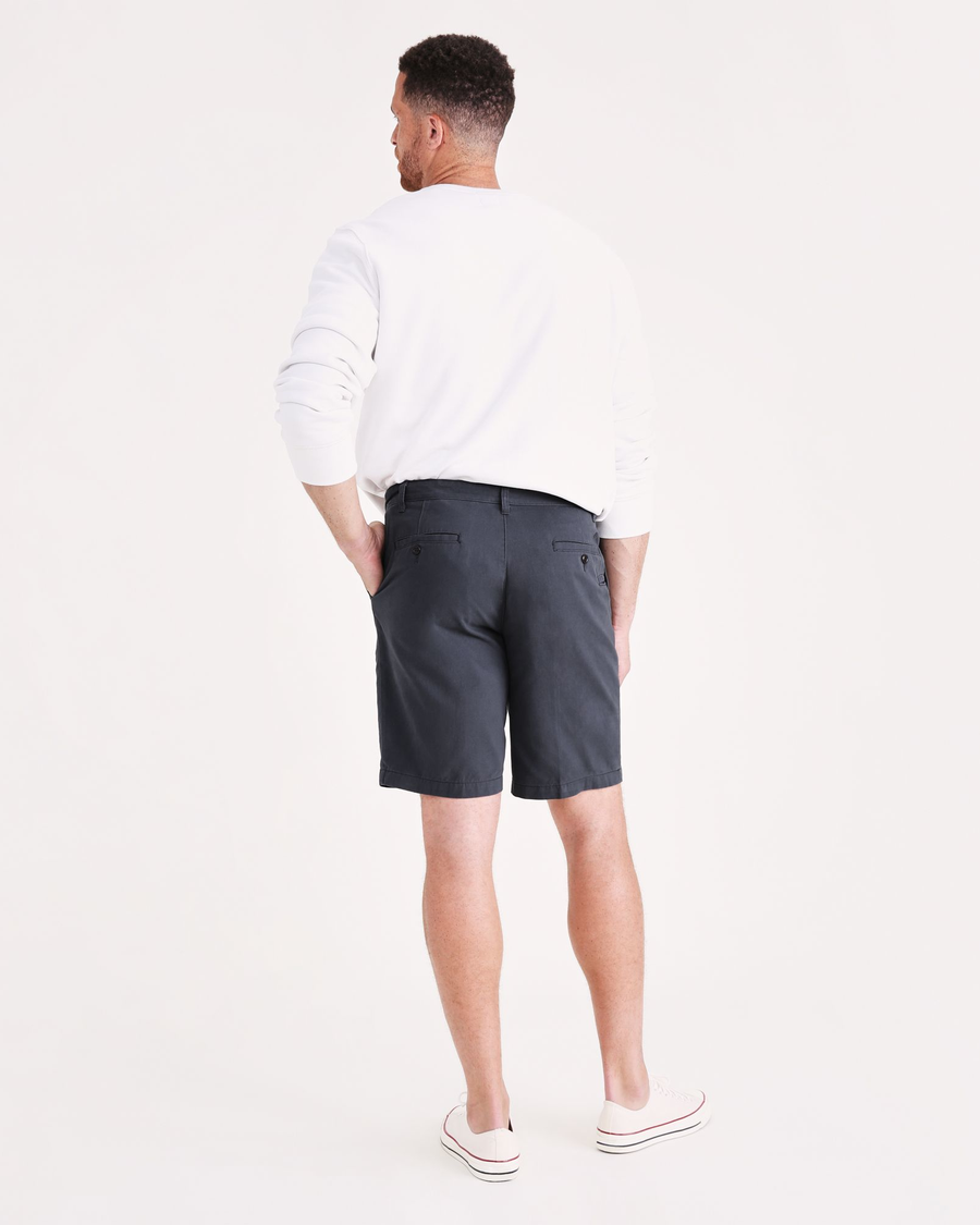 Back view of model wearing Maritime Blue Perfect 10.5" Shorts (Big and Tall).