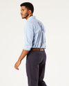 Back view of model wearing Mateo Delft Signature Comfort Flex Shirt, Classic Fit (Big and Tall).