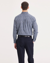 Back view of model wearing Meadow Signature Comfort Flex Shirt, Classic Fit.