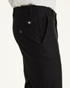 View of model wearing Mineral Black Comfort Knit Chinos, Slim Fit.